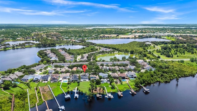 5552 Remsen Cay Ln, Windermere, FL 34786 - aerial view of residential area featuring a large body of water