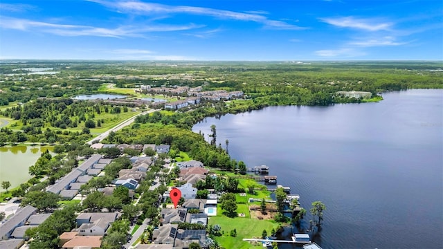 5552 Remsen Cay Ln, Windermere, FL 34786 - aerial perspective of suburban area featuring a large body of water and a heavily wooded area