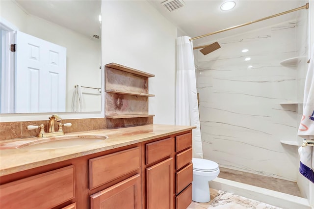 698 Roaring Dr Unit 382, Altamonte Springs, FL 32714 - bathroom with vanity, a marble finish shower, and recessed lighting