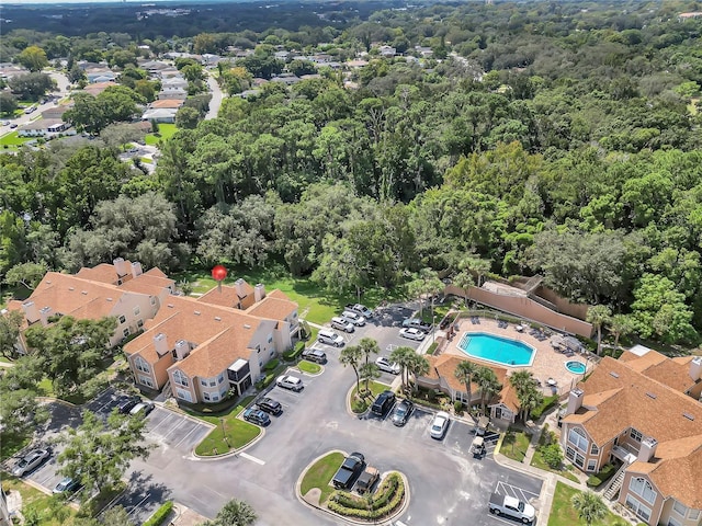 698 Roaring Dr Unit 382, Altamonte Springs, FL 32714 - aerial overview of property's location featuring a forest and a pool