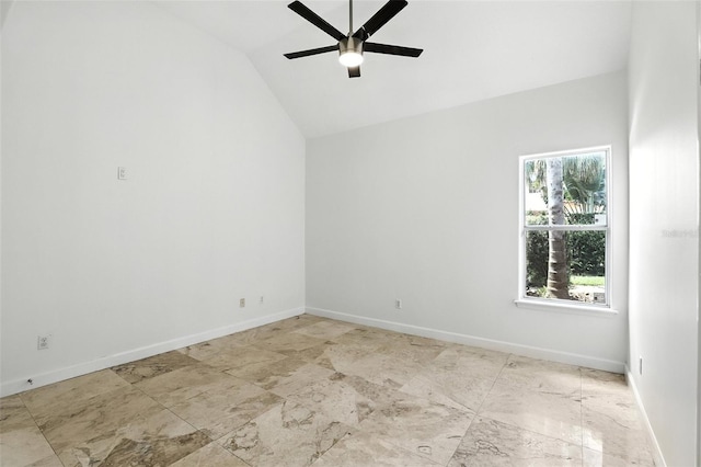 2890 Wild Ginger Ct, Winter Park, FL 32792 - unfurnished room featuring ceiling fan and vaulted ceiling