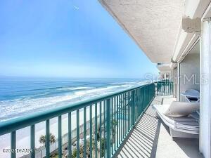 2055 S Atlantic Ave Unit 505, Daytona Beach, FL 32118 - balcony featuring a water view