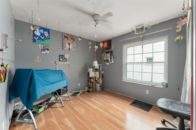 2309 Cilantro Dr, Orlando, FL 32837 - miscellaneous room with wood finished floors and a ceiling fan