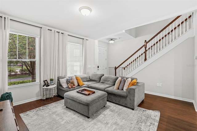 11686 Water Run Aly, Windermere, FL 34786 - living room featuring dark wood finished floors and stairs