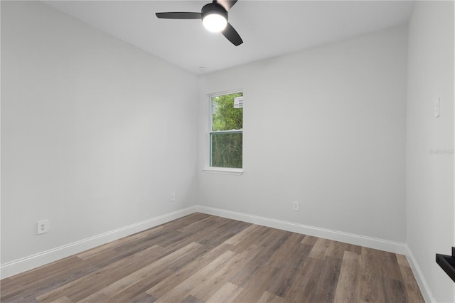 4447 Heyward St, North Port, FL 34291 - spare room with ceiling fan and wood finished floors