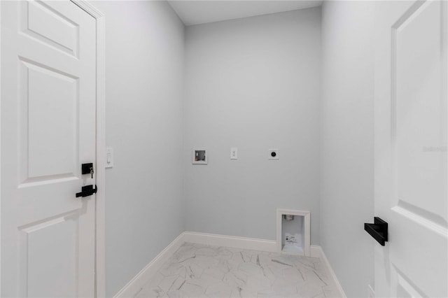 4447 Heyward St, North Port, FL 34291 - washroom with electric dryer hookup, washer hookup, and light marble finish flooring