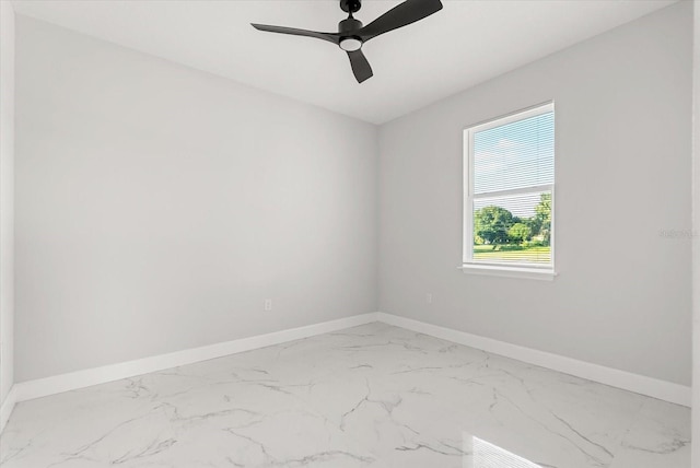2446 Greenway, Sanford, FL 32771 - spare room with light marble finish flooring and a ceiling fan