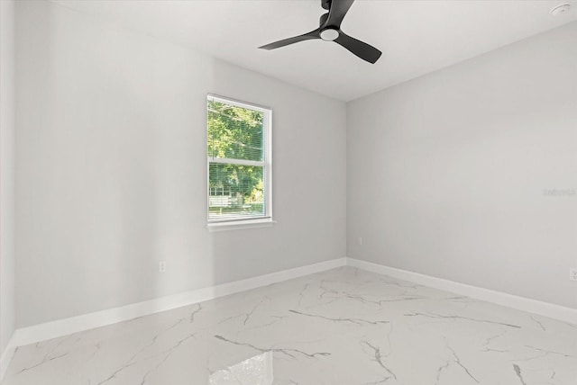 2446 Greenway, Sanford, FL 32771 - spare room with marble look tile flooring, a smoke detector, and ceiling fan