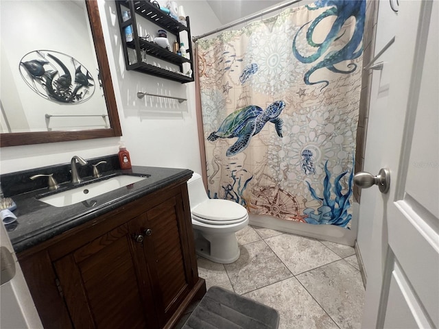 3767 Hibiscus St, Big Pine Key, FL 33043 - full bathroom with vanity, tile patterned flooring, and shower / tub combo