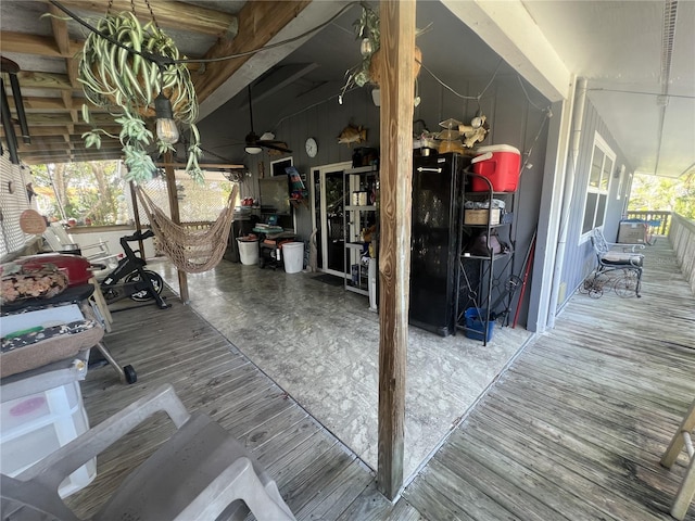 3767 Hibiscus St, Big Pine Key, FL 33043 - wooden deck featuring ceiling fan