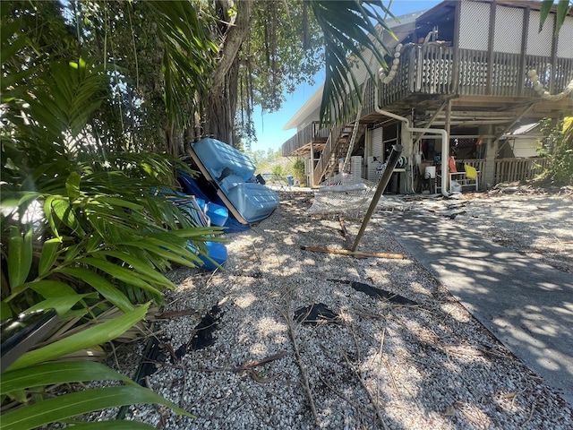 3767 Hibiscus St, Big Pine Key, FL 33043 - rear view of property with stairs