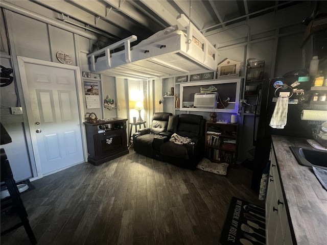 3767 Hibiscus St, Big Pine Key, FL 33043 - office area with dark wood-type flooring