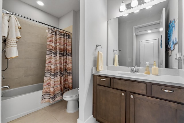 8427 Modiano St, Orlando, FL 32827 - bathroom with tile patterned floors, vanity, and shower / bath combo