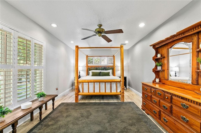 4230 Havana Dr, Cocoa, FL 32927 - bedroom with light wood-type flooring and recessed lighting