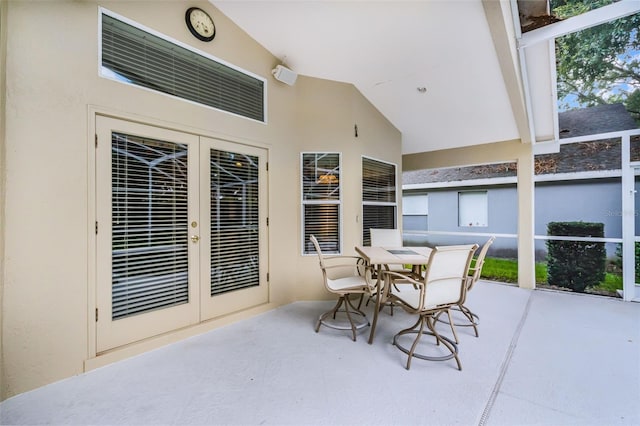 871 Paddington Ter, Lake Mary, FL 32746 - view of patio with french doors and outdoor dining space