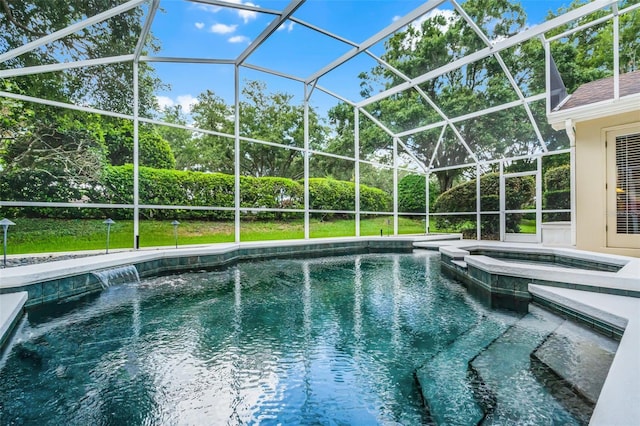 871 Paddington Ter, Lake Mary, FL 32746 - view of pool featuring a pool with connected hot tub and a lanai