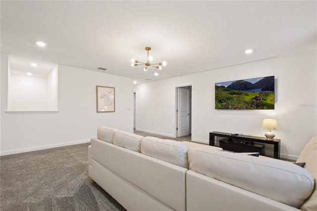 4185 Paragraph Dr, Kissimmee, FL 34746 - carpeted cinema room with a chandelier and recessed lighting