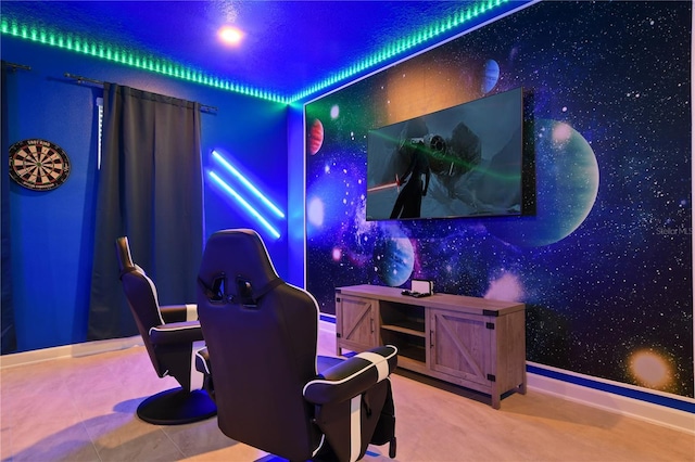 4185 Paragraph Dr, Kissimmee, FL 34746 - home theater with wallpapered walls
