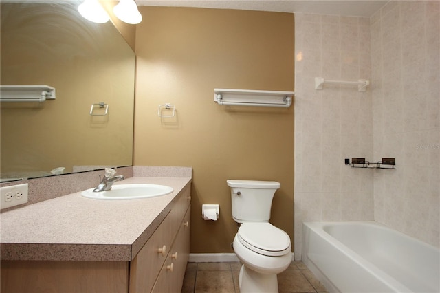 1131 S Pine Ridge Cir Unit 1, Sanford, FL 32773 - bathroom with tile patterned flooring, vanity, and bathing tub / shower combination