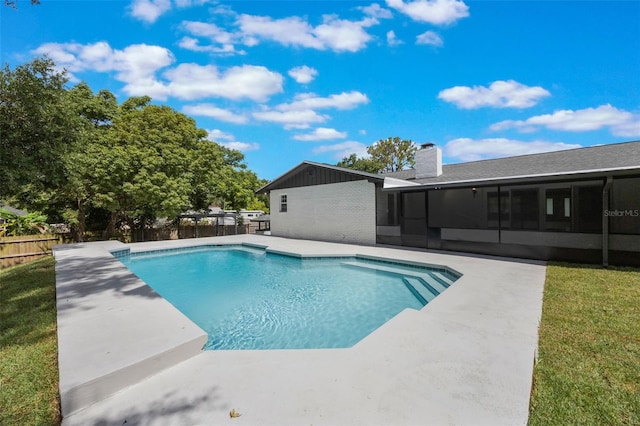 102 Linda Ln, Lake Mary, FL 32746 - view of pool with a sunroom and a patio area