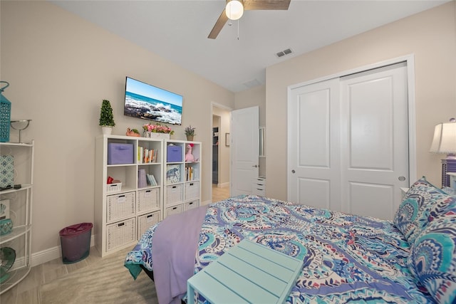1962 Flora Pass Pl, Kissimmee, FL 34747 - bedroom featuring a closet and a ceiling fan