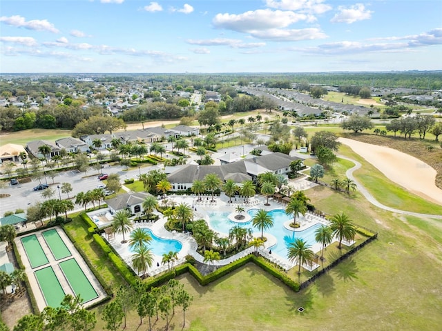 1962 Flora Pass Pl, Kissimmee, FL 34747 - aerial perspective of suburban area featuring a pool area