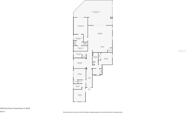 1962 Flora Pass Pl, Kissimmee, FL 34747 - view of floor plan / room layout