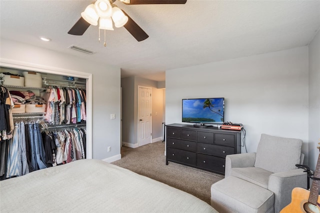 209 Carriage Hill Dr, Casselberry, FL 32707 - carpeted bedroom featuring a closet and ceiling fan