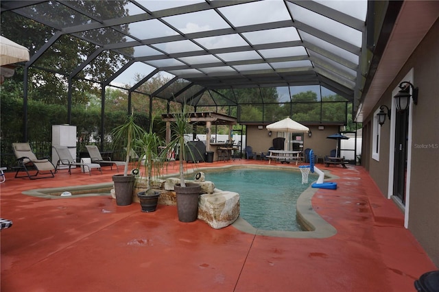 13785 SE 39th Ter, Summerfield, FL 34491 - swimming pool featuring a patio area and a lanai
