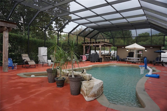 13785 SE 39th Ter, Summerfield, FL 34491 - outdoor pool with a patio and a lanai