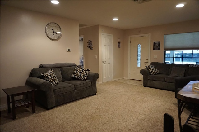 13785 SE 39th Ter, Summerfield, FL 34491 - living area featuring carpet and recessed lighting
