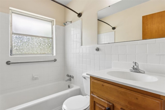146 Mills Rd, Deland, FL 32724 - full bath with vanity, shower / tub combination, and tile walls