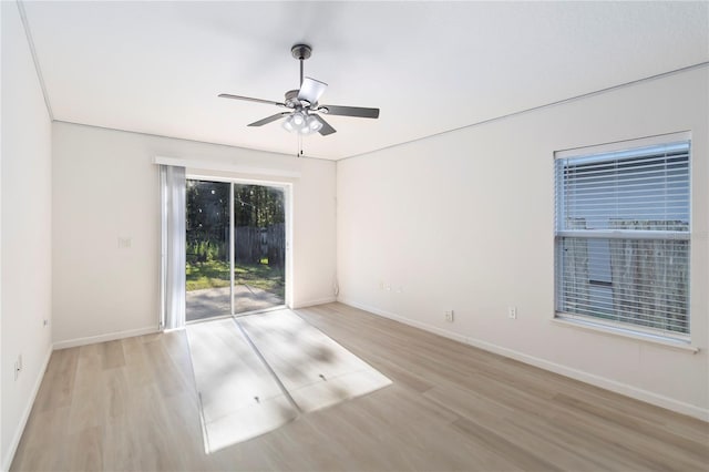 16603 Corner Lake Dr, Orlando, FL 32820 - empty room with wood finished floors and a ceiling fan