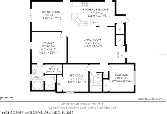 16603 Corner Lake Dr, Orlando, FL 32820 - view of room layout