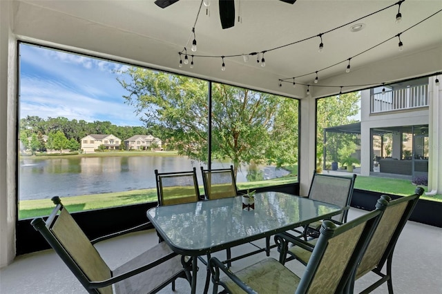 480 Buckhorn Dr, Winter Springs, FL 32708 - sunroom / solarium with a water view and view of wooded area