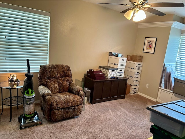 734 La Costa St, Minneola, FL 34715 - office area with carpet floors and ceiling fan