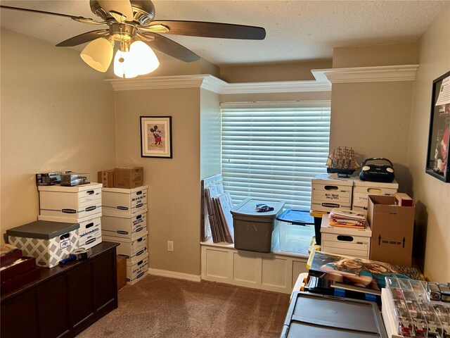 734 La Costa St, Minneola, FL 34715 - carpeted office with ceiling fan