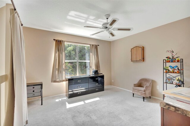 1039 Eagles Forrest Dr, Apopka, FL 32712 - sitting room featuring ceiling fan and carpet flooring