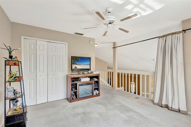 1039 Eagles Forrest Dr, Apopka, FL 32712 - unfurnished living room featuring carpet flooring and ceiling fan