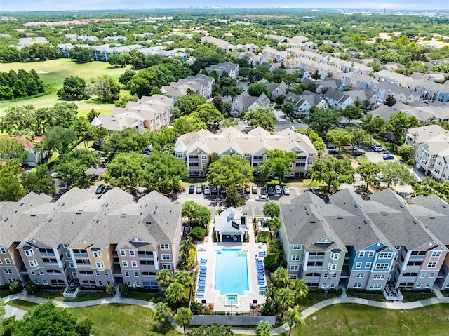 3280 Soho St Unit 306, Orlando, FL 32835 - aerial perspective of suburban area with a pool and a golf club