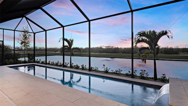 14375 Hammock Oak St, Parrish, FL 34219 - outdoor pool with a water view, a lanai, and a patio