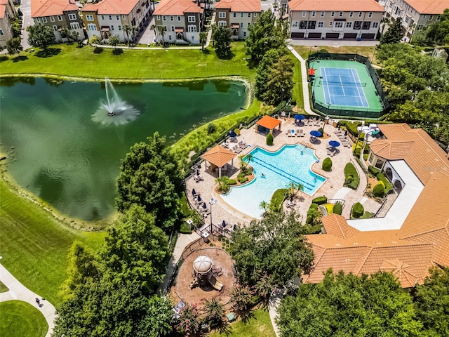 4244 Messina Dr, Lake Mary, FL 32746 - bird's eye view of a pool and a large body of water