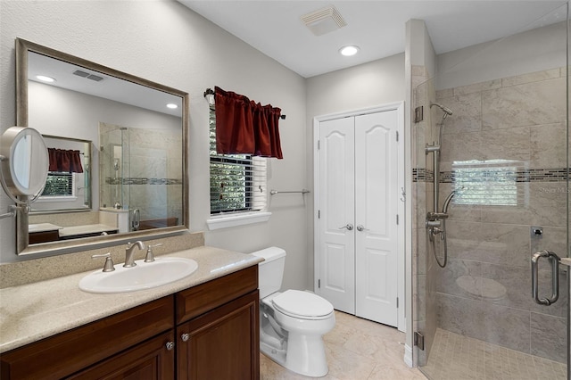 4244 Messina Dr, Lake Mary, FL 32746 - full bathroom with a shower stall, vanity, and recessed lighting