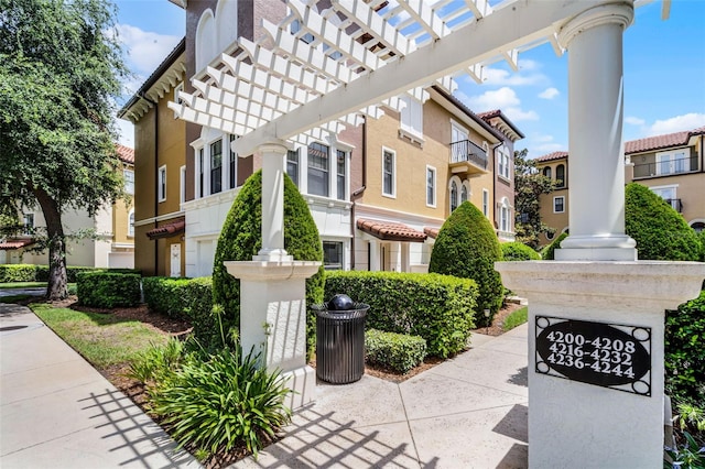 4244 Messina Dr, Lake Mary, FL 32746 - view of patio with a residential view and a pergola