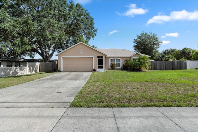 144 Fort Smith Blvd, Deltona, FL 32738 - ranch-style house with a garage, stucco siding, and concrete driveway