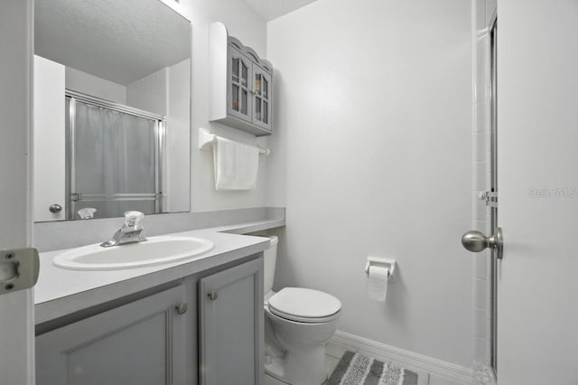 3280 Villa Way Cir, Saint Cloud, FL 34769 - full bath with vanity, an enclosed shower, and tile patterned floors
