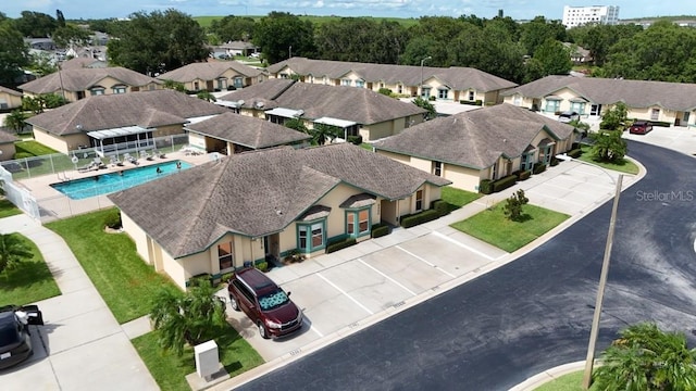 3280 Villa Way Cir, Saint Cloud, FL 34769 - aerial perspective of suburban area featuring a pool