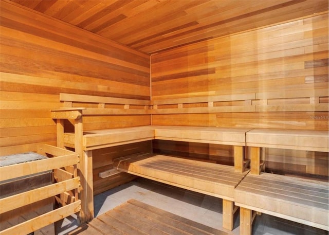 1351 Shinnecock Hills Dr, Davenport, FL 33896 - sauna with wooden ceiling and wood walls