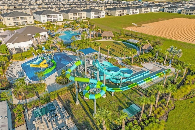 1351 Shinnecock Hills Dr, Davenport, FL 33896 - aerial view of residential area featuring a pool area and a recreational park