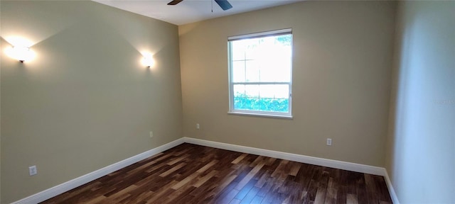 5595 Schefflera, Grant, FL 32949 - empty room with dark wood-type flooring and ceiling fan
